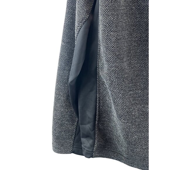 Spyder Mens Hooded Half-Zip Sweater XL Fleece-Lined Gray Black Outdoor Streetwea - Picture 11 of 12